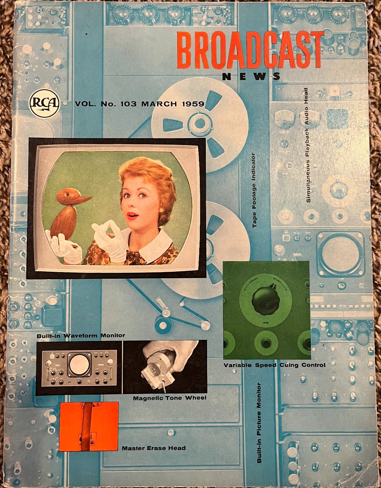 Vintage RCA Broadcast News Magazine #103 March 1959!
