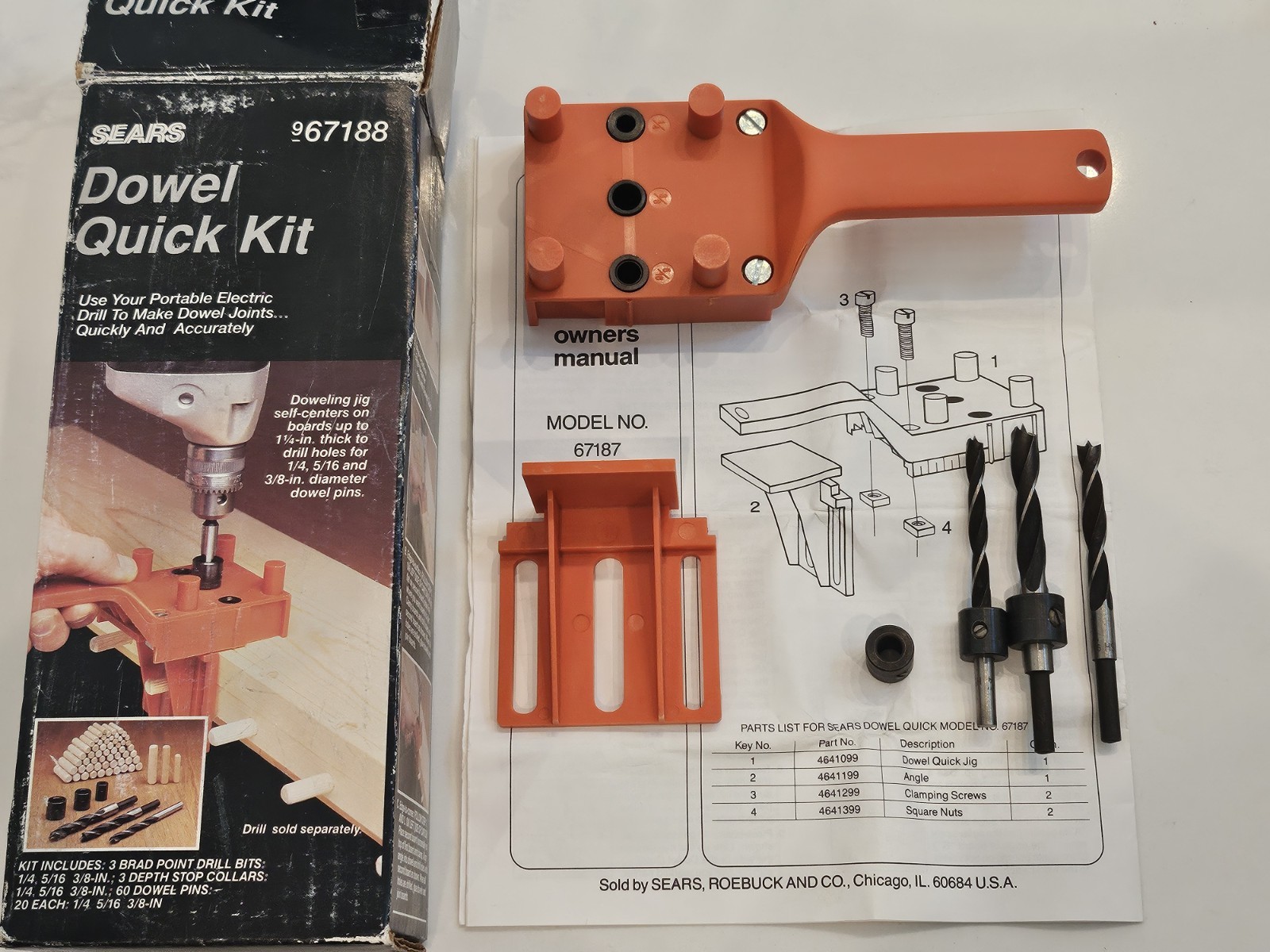 Craftsman Sears Tools Dowel Quick Kit  9-67188  Incomplete