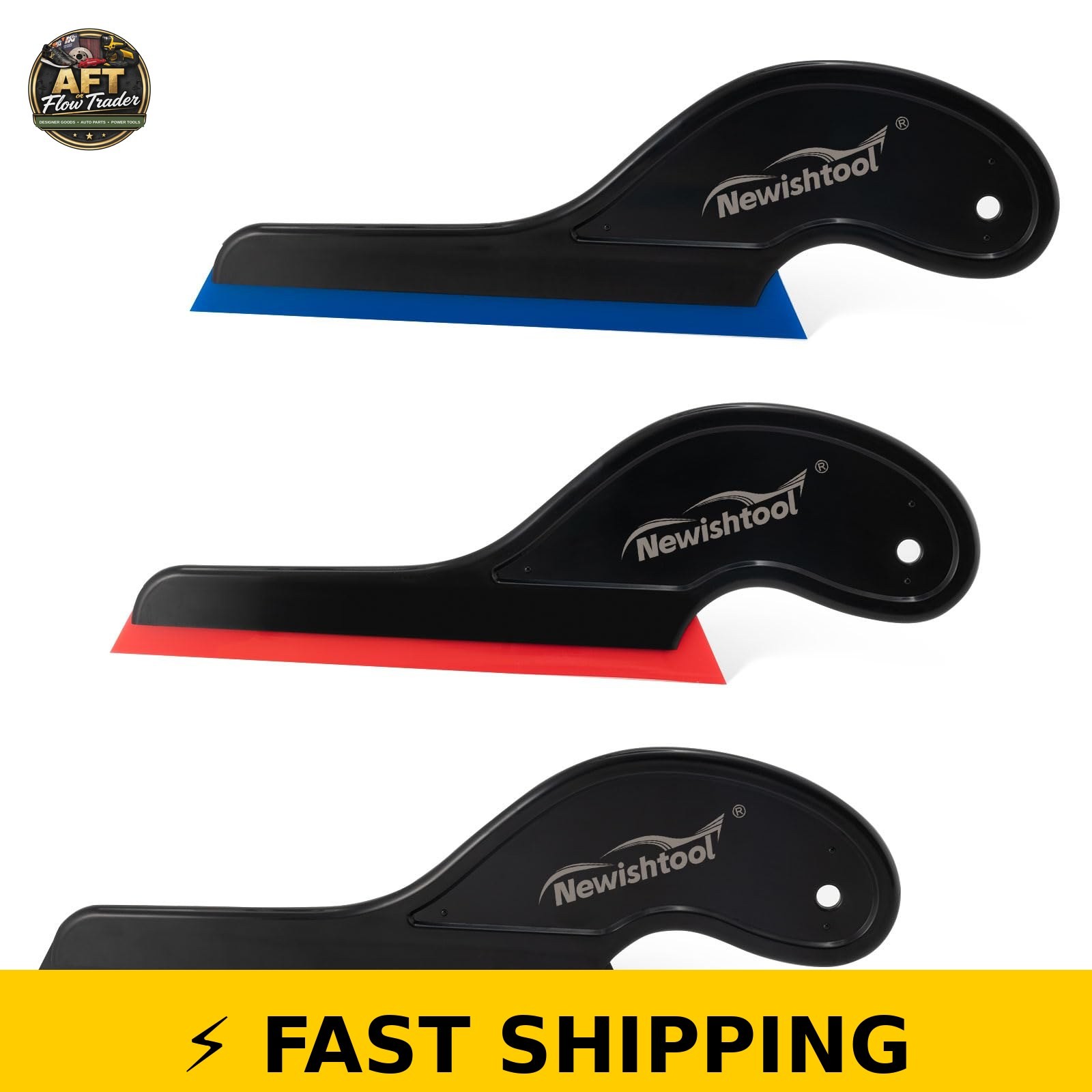 NEWISHTOOL Window Tint Tools - 3 PCS Silicone Squeegee Set