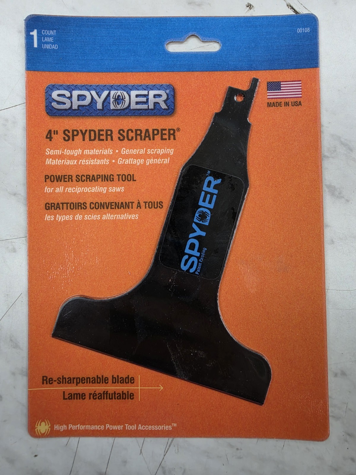 Spyder 4 in. Carbon Steel Scraper 14 1 Pk - MADE IN THE USA