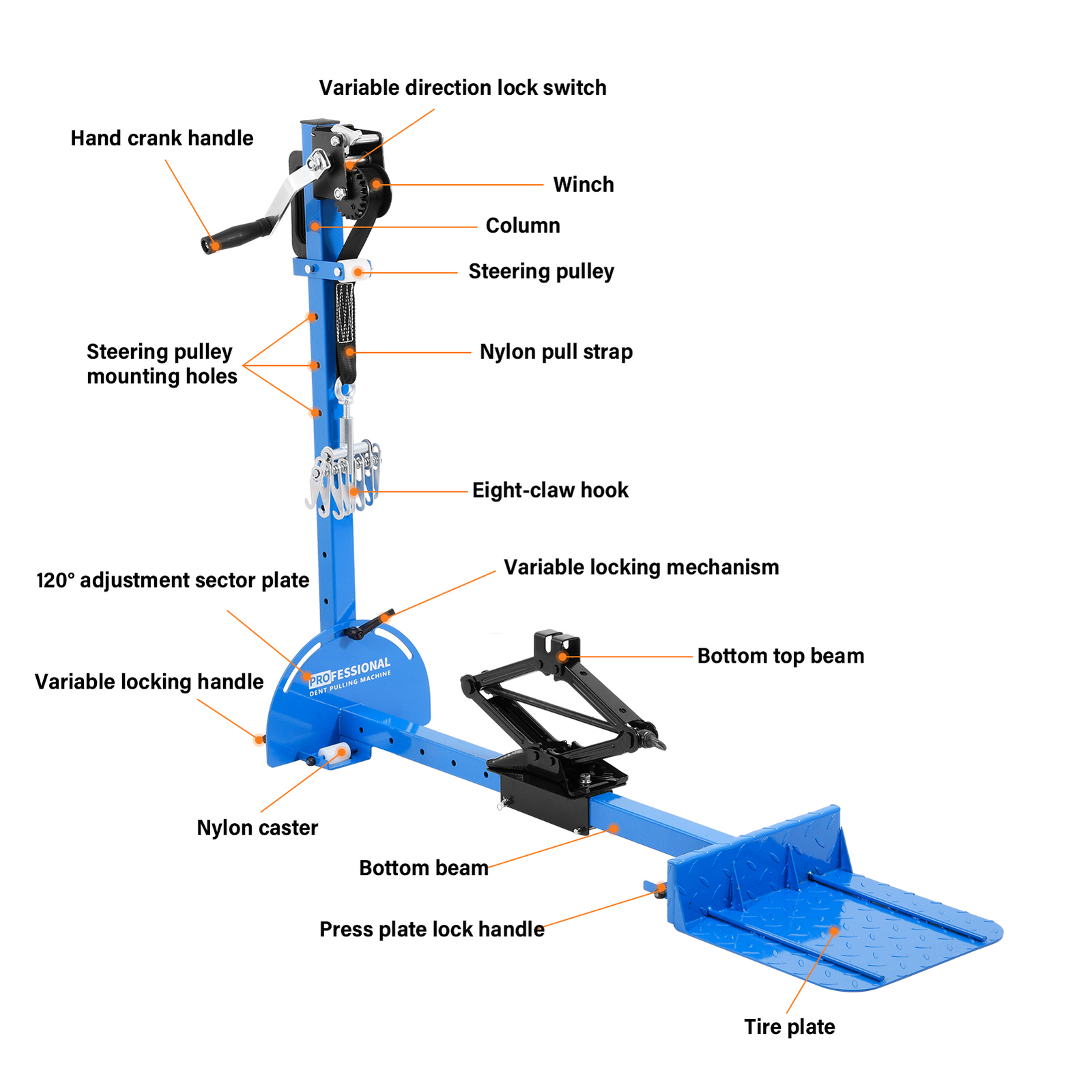 Auto Body Dent Puller Machine Car Dent Repair Tool Pulling System Dent Removal