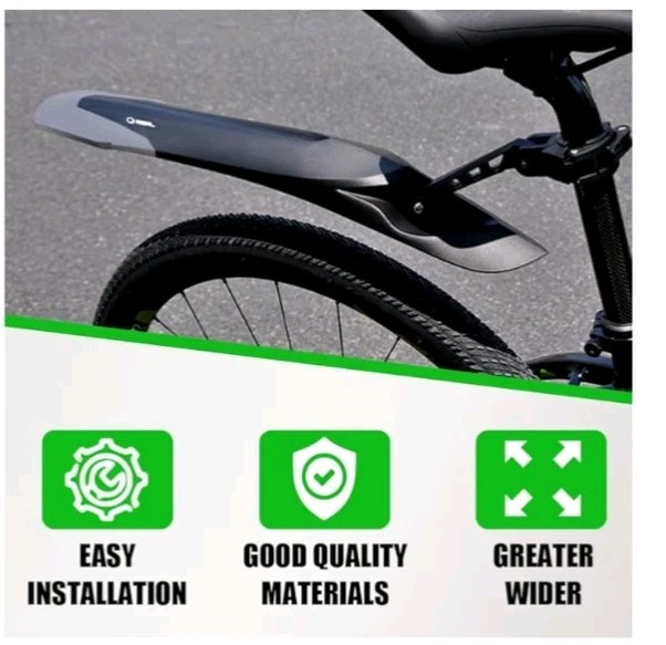 RBRL Bike Fender Rear Tire Wheel Adjustable Mudguard, Thicken Widen Universal
