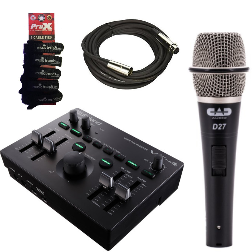 Roland AIRA VT-4 Voice Transformer + D27 Microphone + XLR