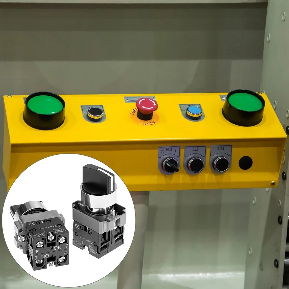 2 Pack 22mm 3 Position Maintained Selector Switch 2NO 660VAC 10A Panel Operators