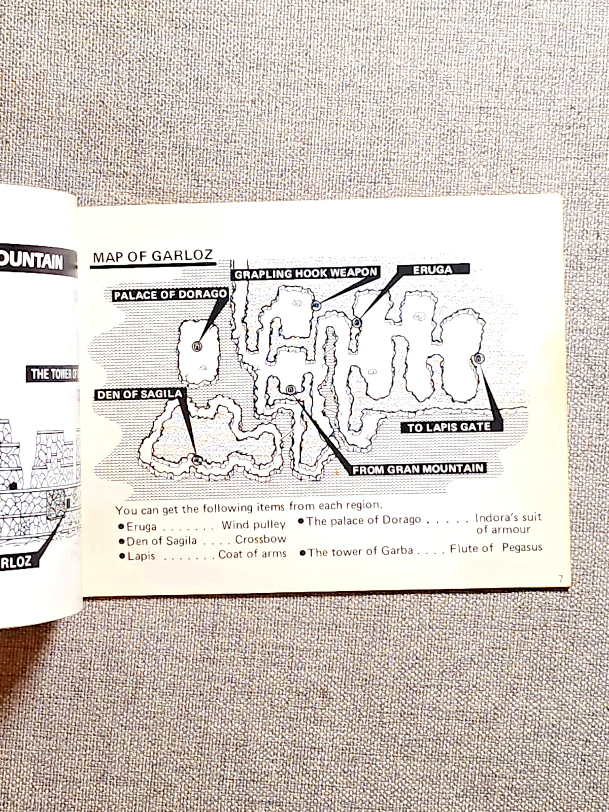 Tecmo RYGAR Instruction Manual Only - NES Nintendo