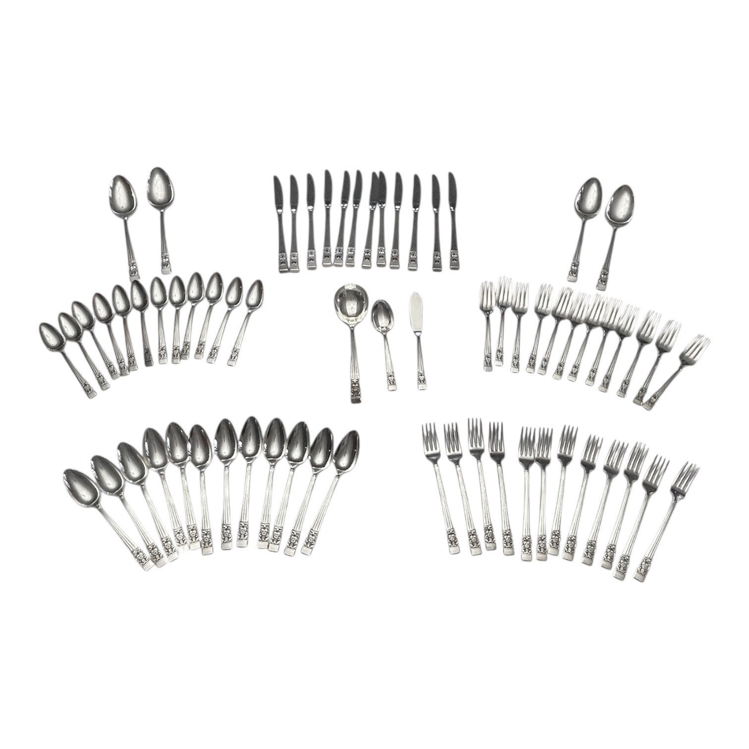 Vintage COMMUNITY SILVER-PLATED Flatware Set For 12 - 67 Pieces Total