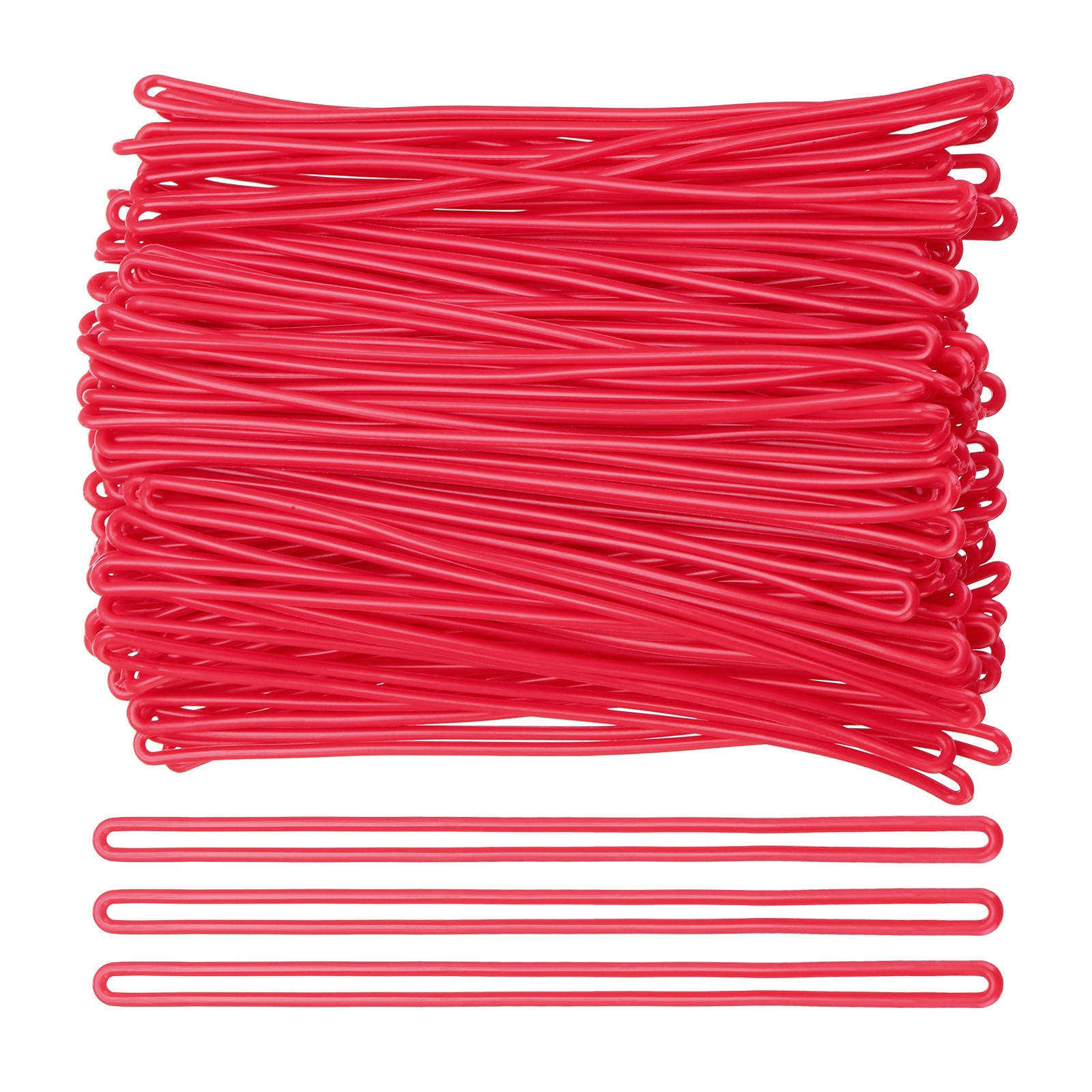 100 Pcs Luggage Tag Loops SUITCASE Plastic Luggage Loop Straps Bag Tag Loops Red
