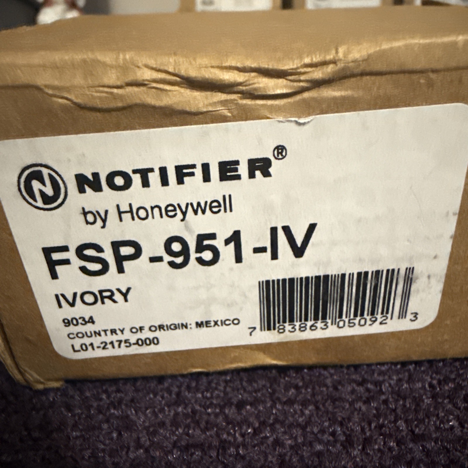 NOTIFIER FSP-951 -IV By Honeywell Ivory .New In The Box.