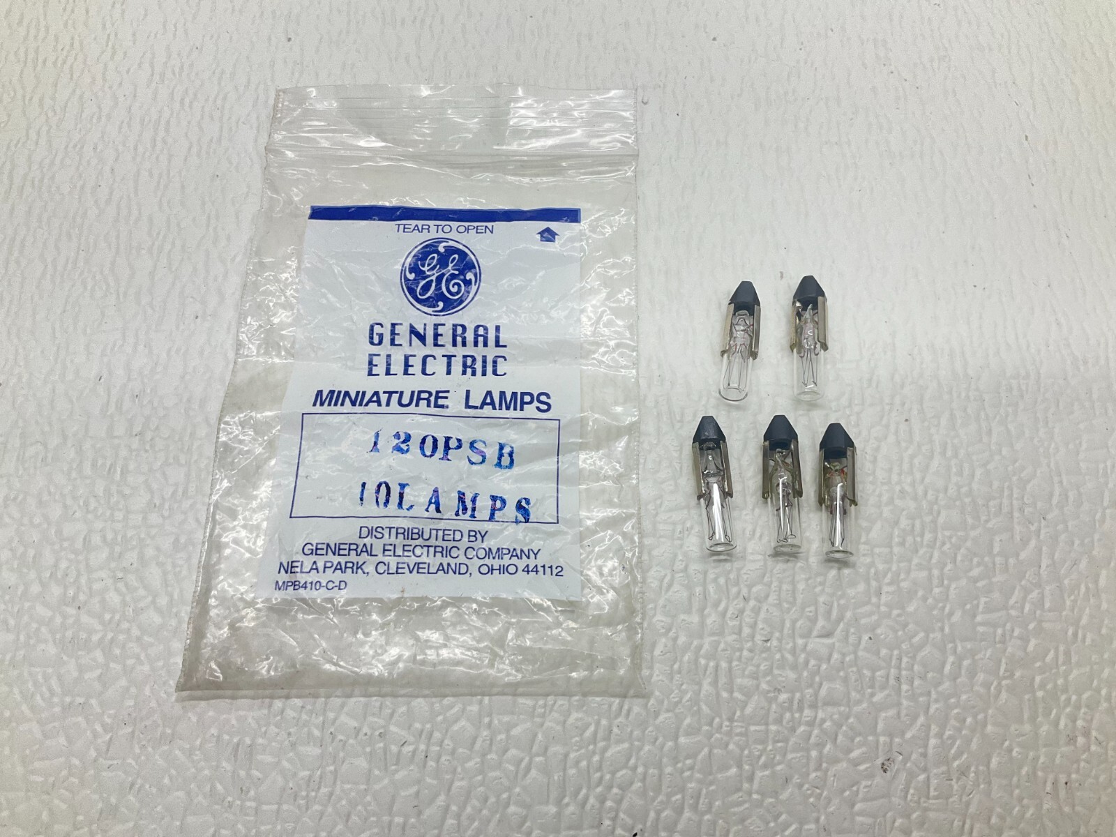 GE General Electric 120PSB Miniature Lamp Lot of 5 New (TBI)
