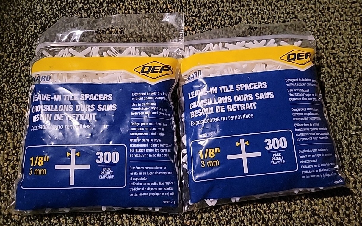 QEP 1/8 In. Hard Tile Spacers For Traditional Leave In  (300 Pack X2)
