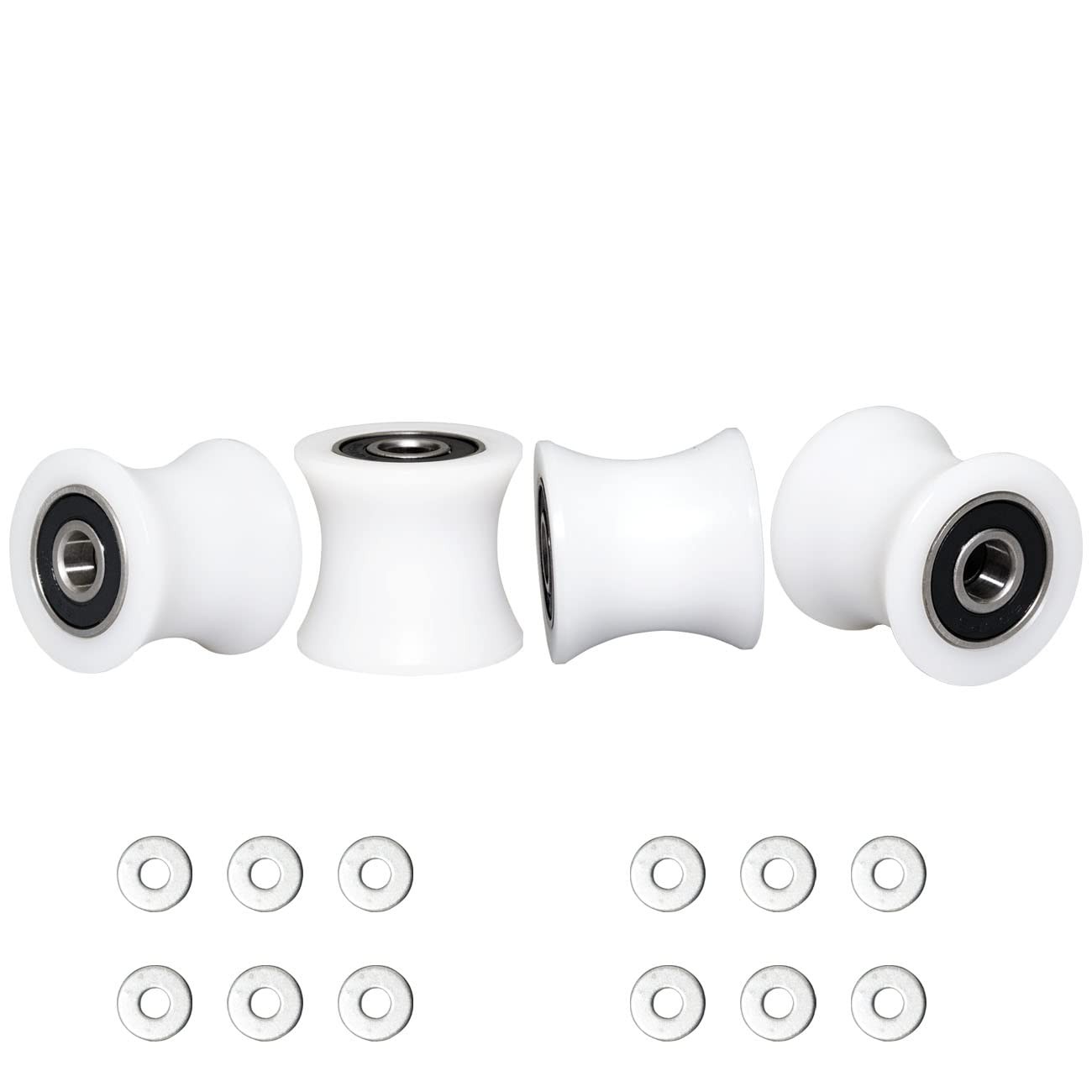 Total Trainer Rollers/Wheels of 4 for Models DLX, DLX II, III, Adv White