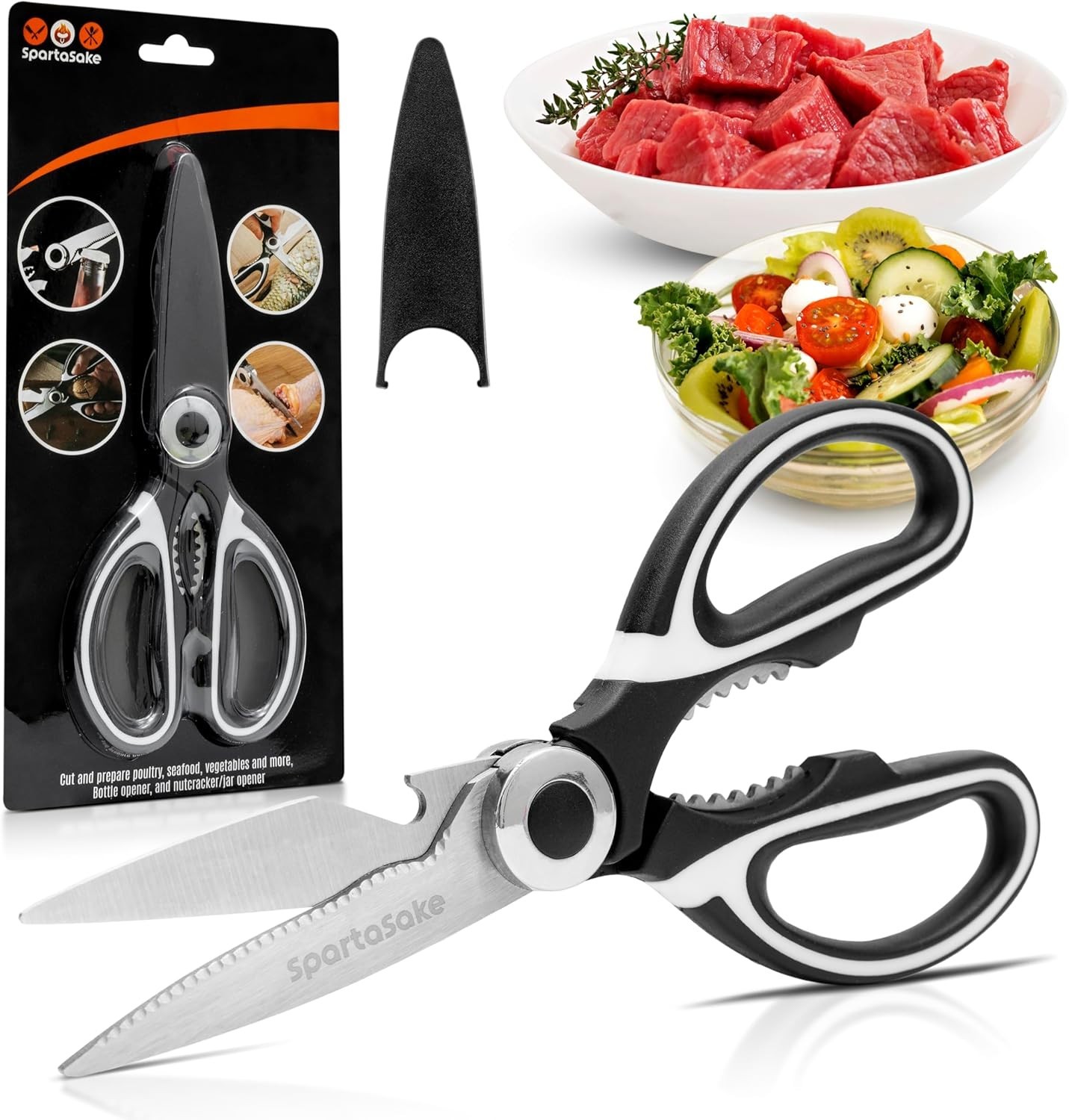 Kitchen Scissors Heavy Duty Stainless Steel Multipurpose Ultra Sharp Bone Shears