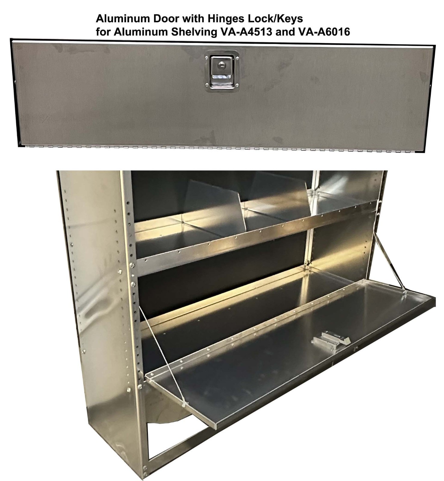 Aluminum DOOR KIT for Van Shelving for Med & High Roof (VA-A-6016) - DOOR ONLY