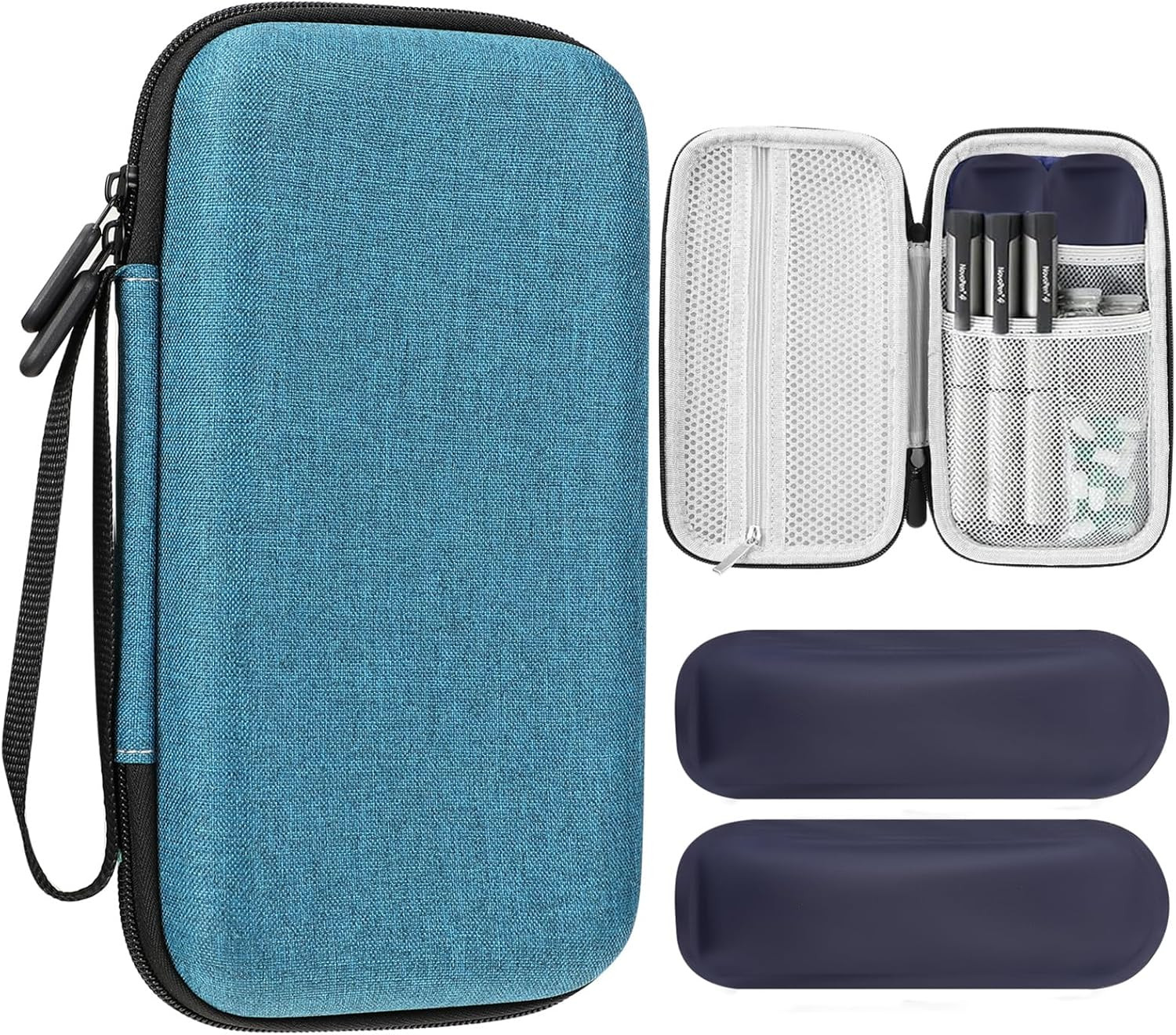 Diabetic Travel Organizer Portable Insulin Cooler Bag with 2 Ice Packs, Big Insu