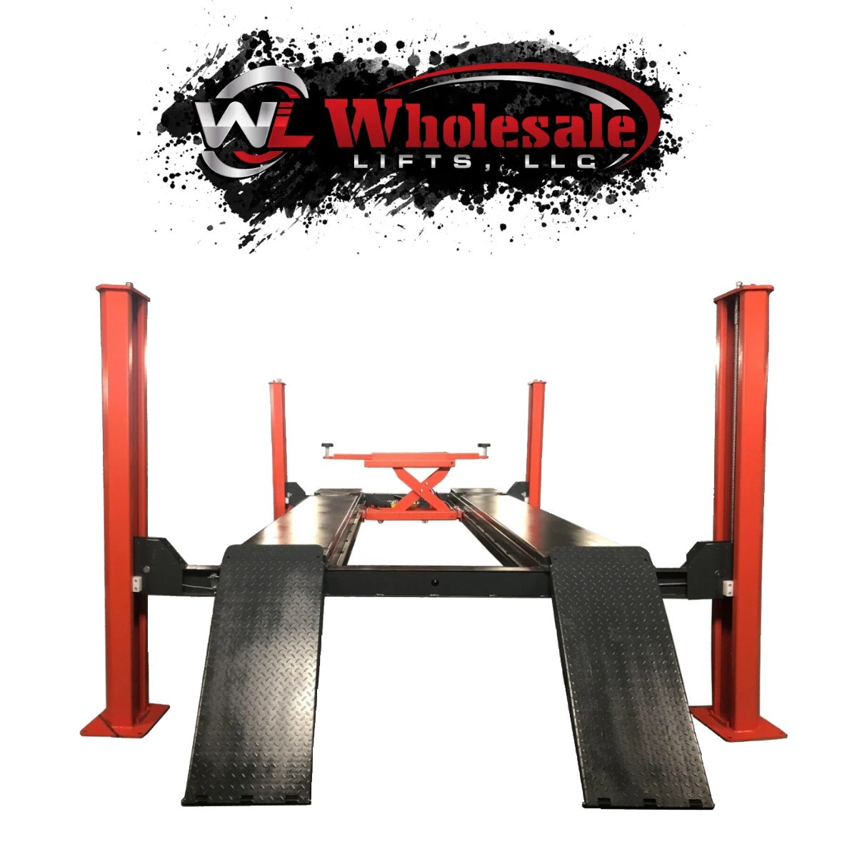 KATOOL KT-4H150 15,000lb 4-Post Alignment Lift (One 6k Rolling Jack Included)