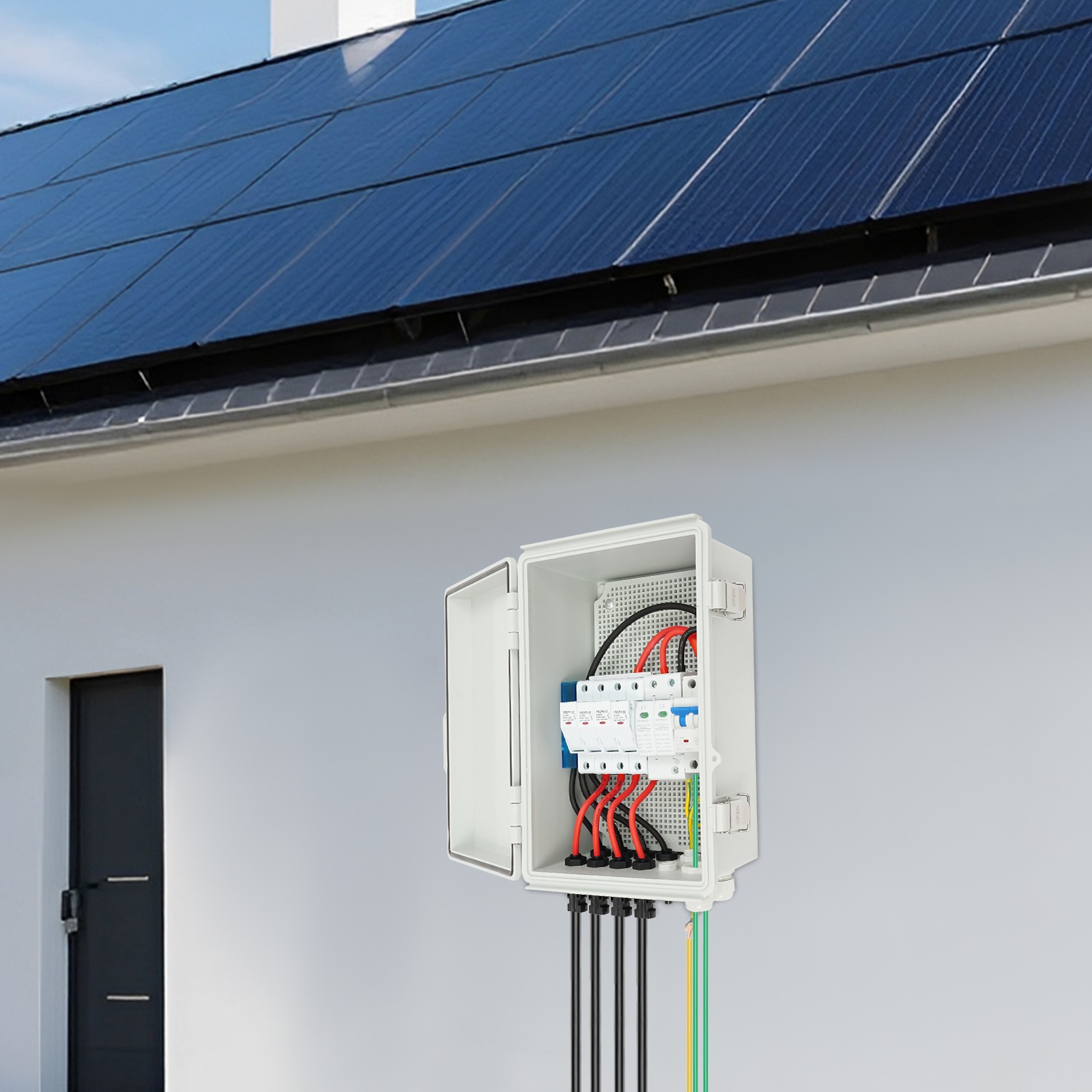 4String Waterproof Solar PV Combiner Box 63A Circuit Breaker Solar Panel System