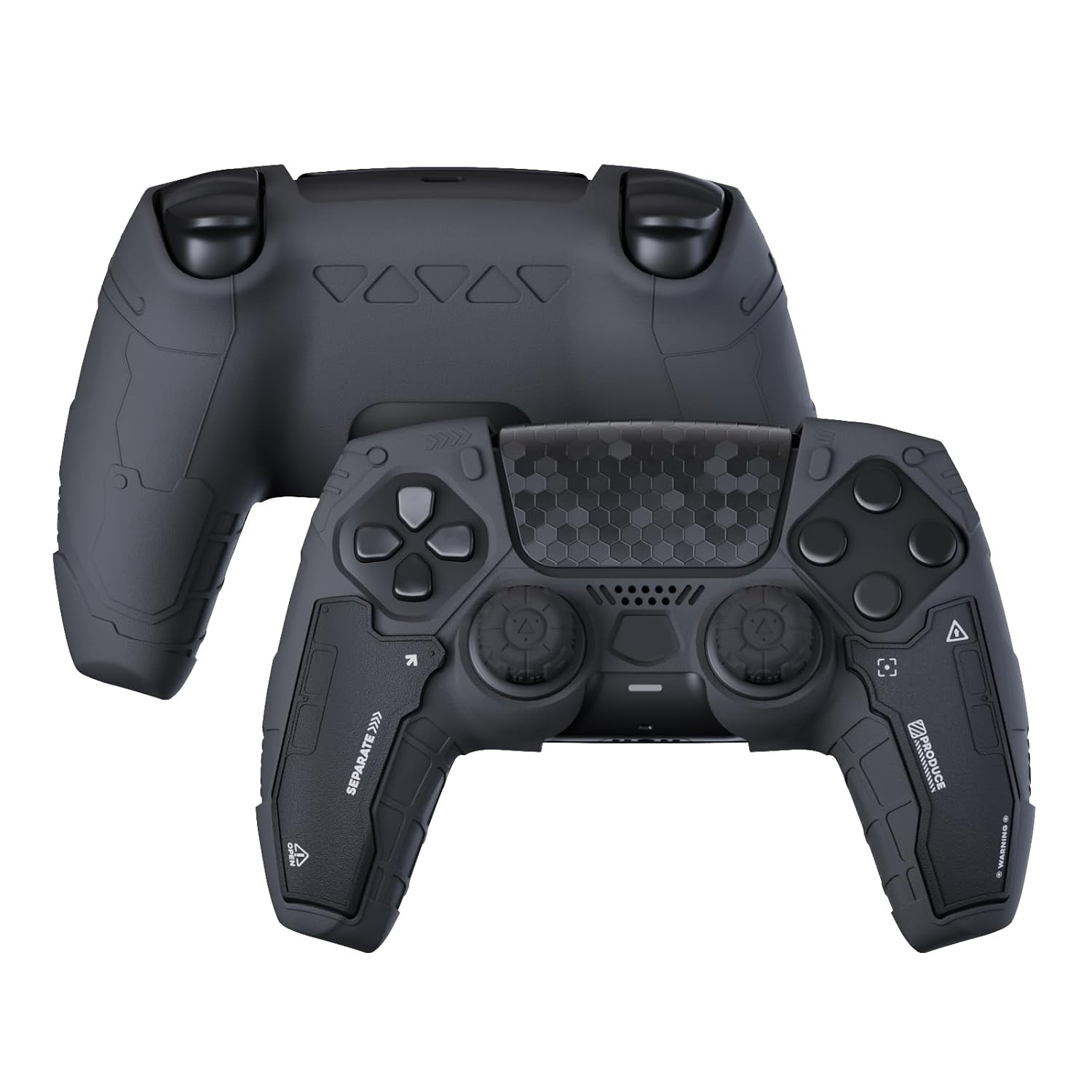 Gamepad Protective Case Set for PS5 with Anti-Slip Silicone & Thumb Grips