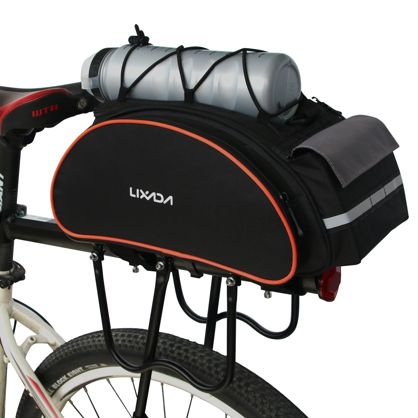 13L  Rear  Bag  Cycling Bike Rack  Pannier Bag H7F8