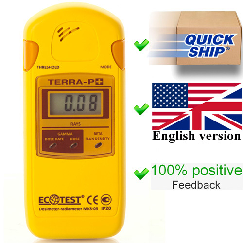 NEW Terra-P+ Plus Ecotest Dosimeter Radiometer Geiger Counter Radiation Detector