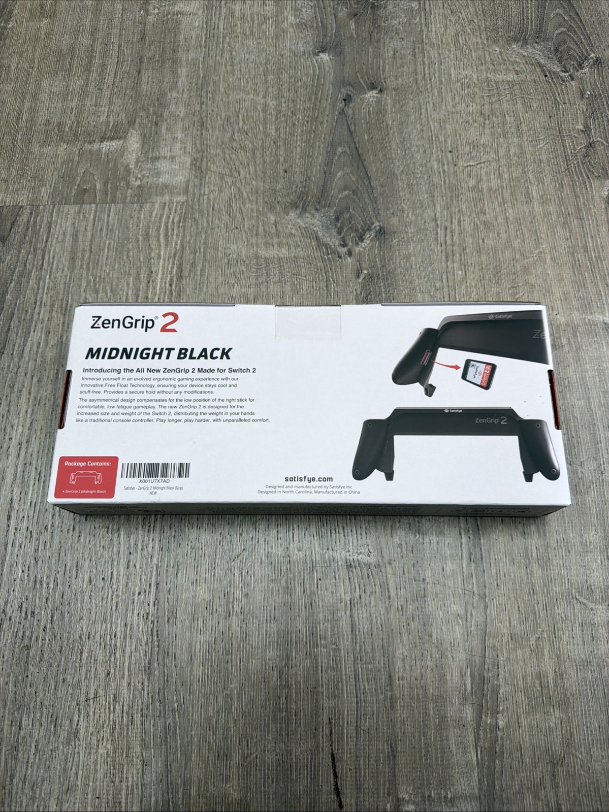 Satisfye ZenGrip 2 Midnight Black Ergonomic Grip for Nintendo Switch 2 Console