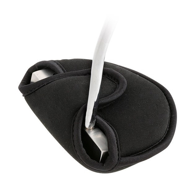 Mallet Putter Head cover, Black Neoprene, 2 Ball Style,No Logo