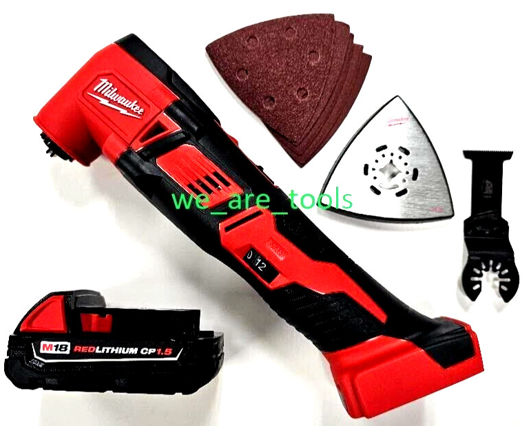 Milwaukee M18 2626-20 Cordless Multi-Tool Oscillating, 1) 1.5 AH Battery Compact