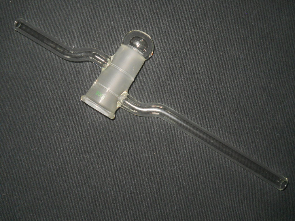 Chemglass High Vacuum Glass Single Oblique Stopcock w/ 10mm OD Sidearms, No Plug