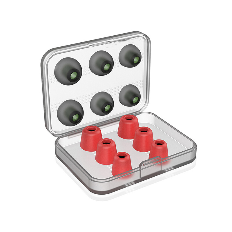 6 Pair Memory Foam Ear Tips Premium Ear Tips Silicone Replacement Earbud Earbuds