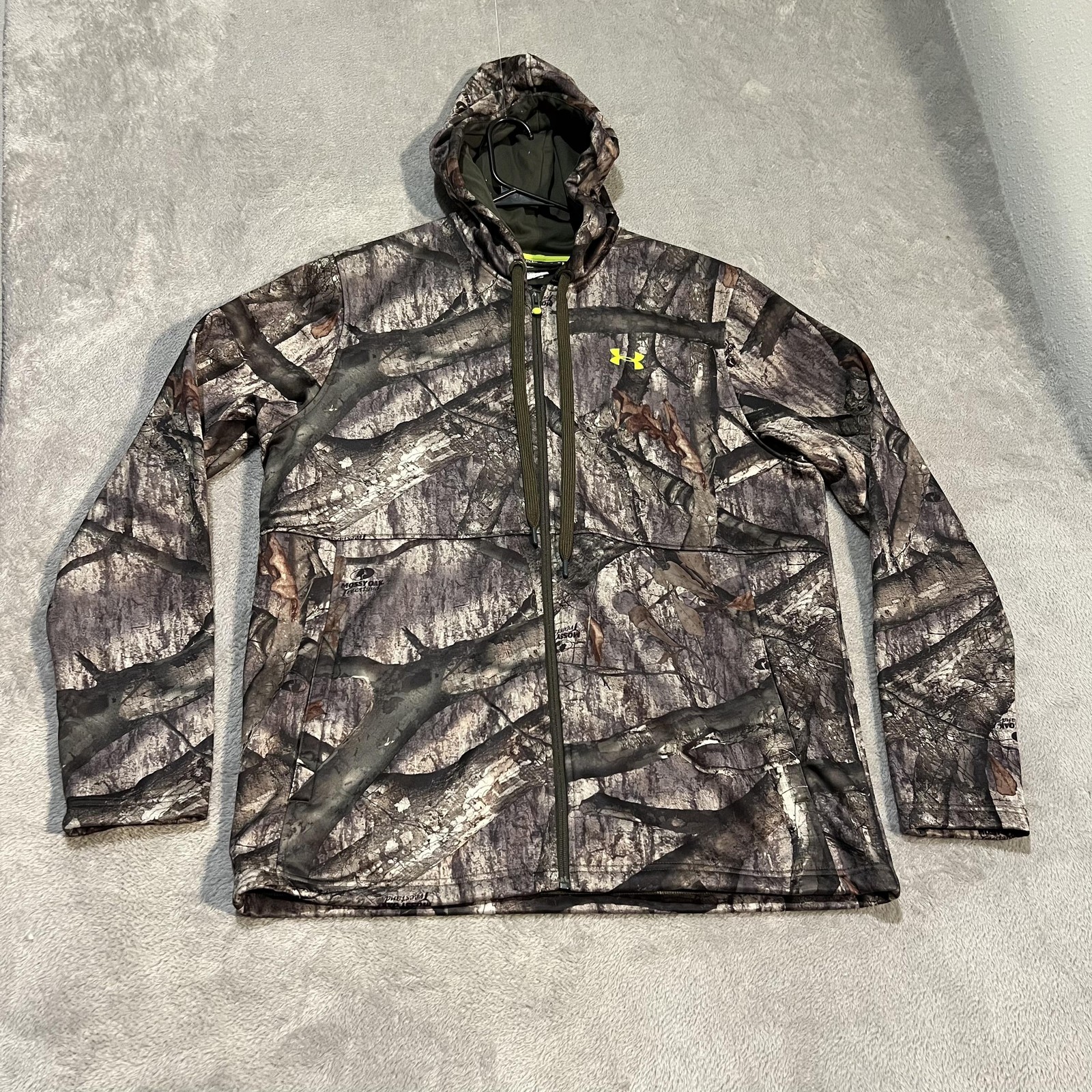 Under Armour Scent Control Fleece Jacket Mens XL Treestand Full Zip Hunting