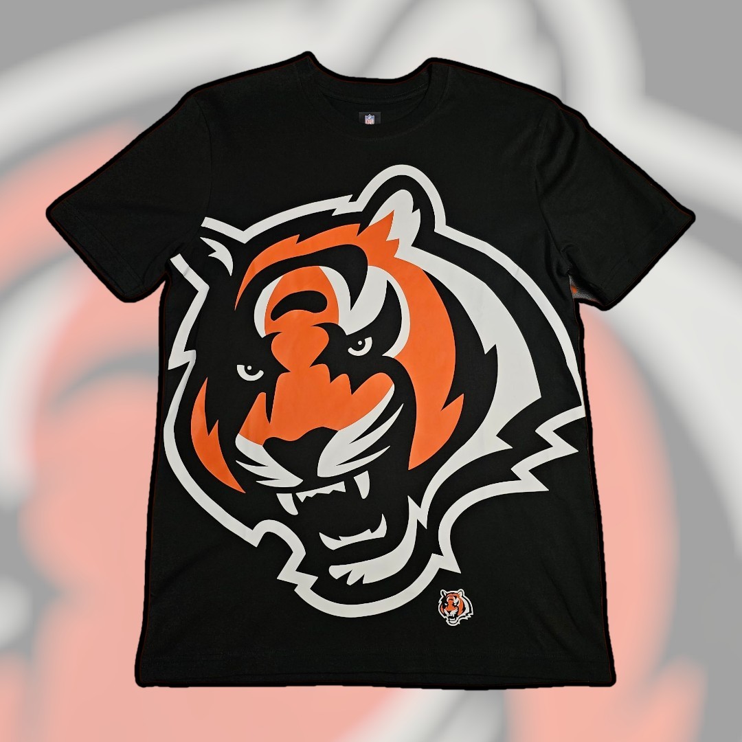 Cincinnati Bengals New Era NFL T-Shirt Big Face Logo Men's Sizes S-XXL Black NWT