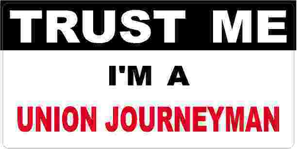 3 - Union Journeyman Trust Me Tool Box Hard Hat Helmet Sticker  H509