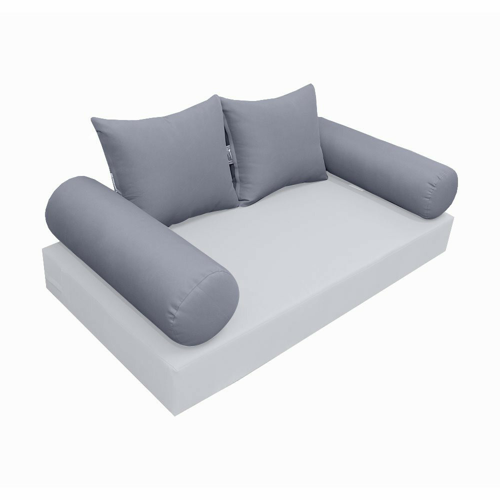 |SLIPCOVER ONLY| S4 Outdoor Bolster Backrest Pillow Covers Knife Edge Twin AD001