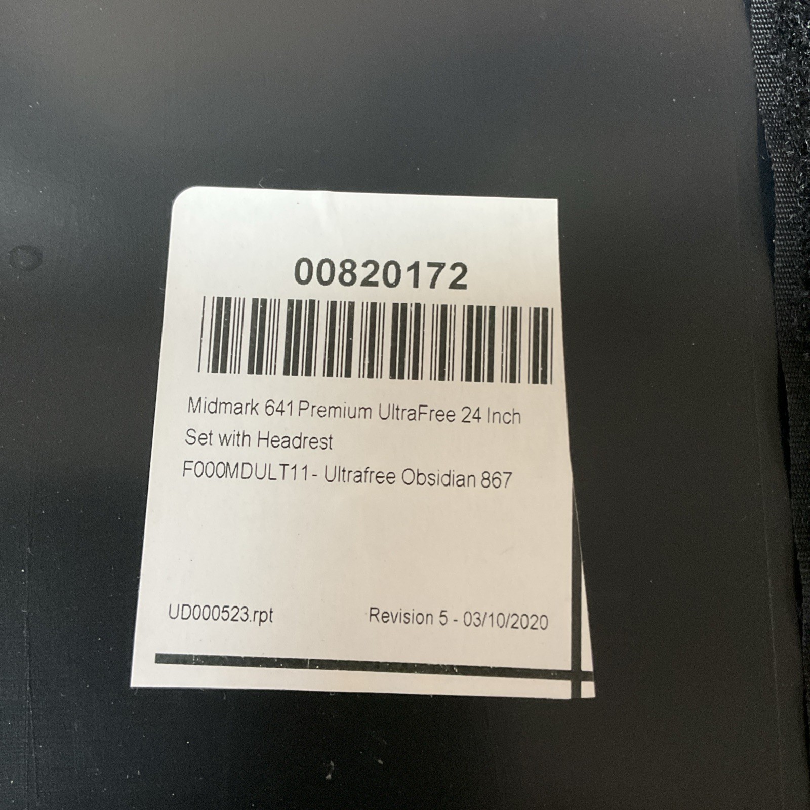 Midmark 641 Procedure Exam Chair Footrest Black