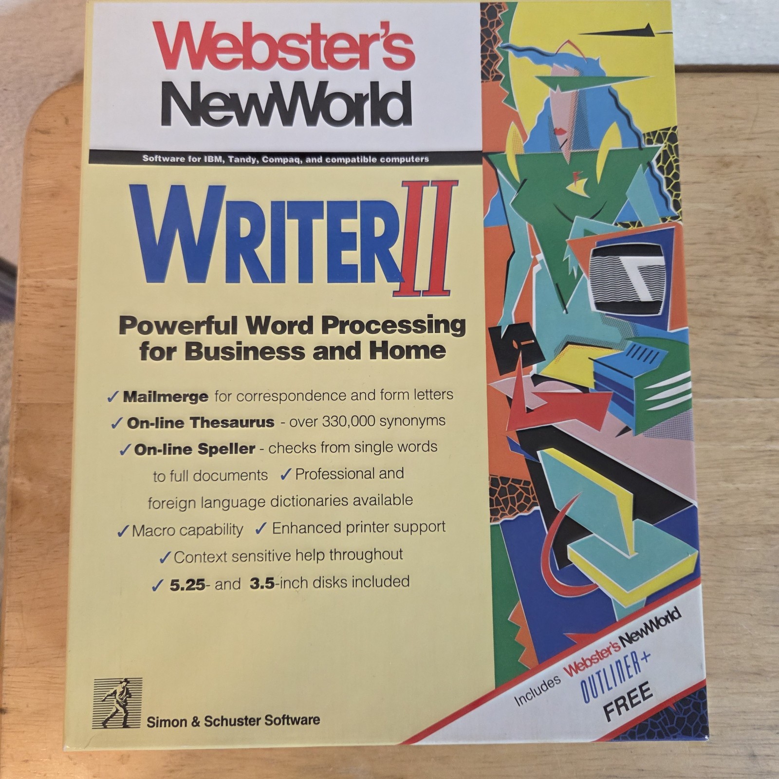 VTG Simon & Schuster Webster's NewWorld Writer II for IBM/DOS *COMPLETE*