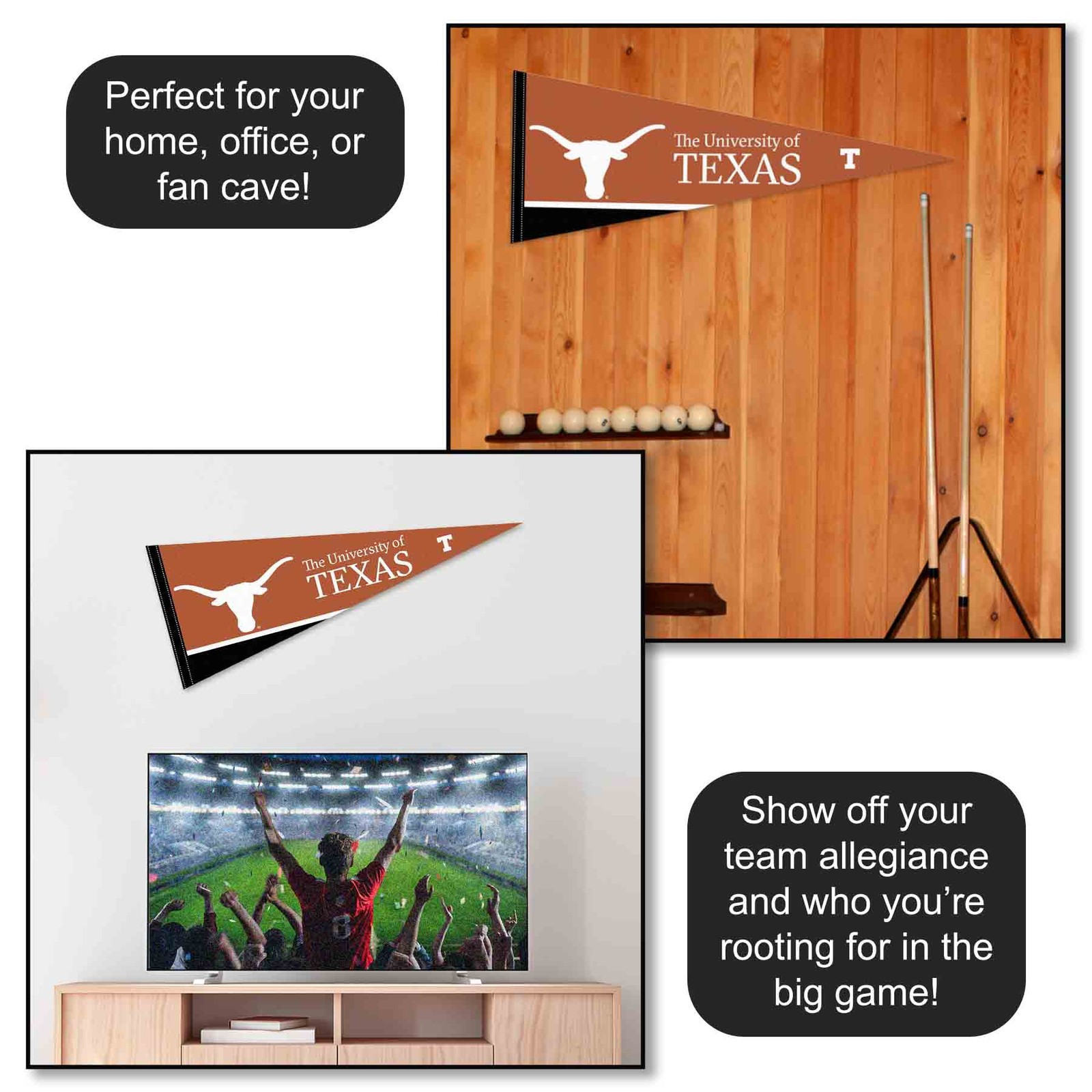 UT Longhorns 12x30 Felt Pennant