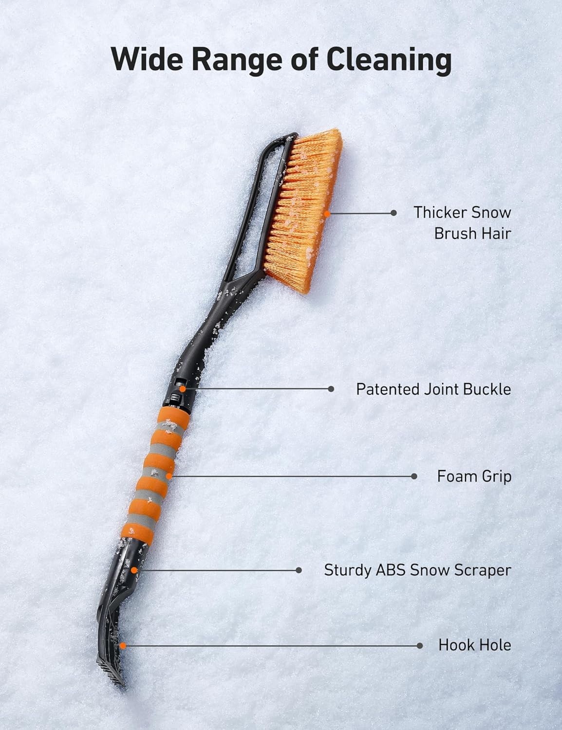 Must-Have 27" Snow Brush & Ice Scraper - Protect Your Windshield This Winter