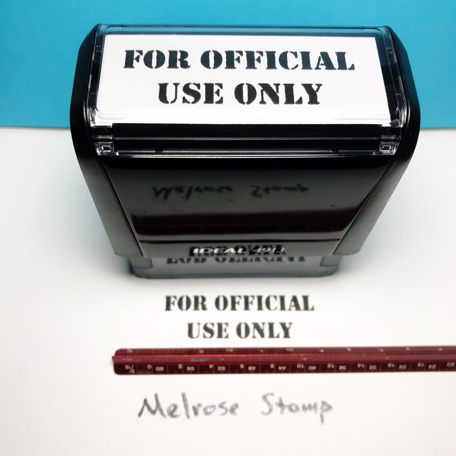 For Official Use Only Rubber Stamp Black Ink Self Inking Ideal 4913