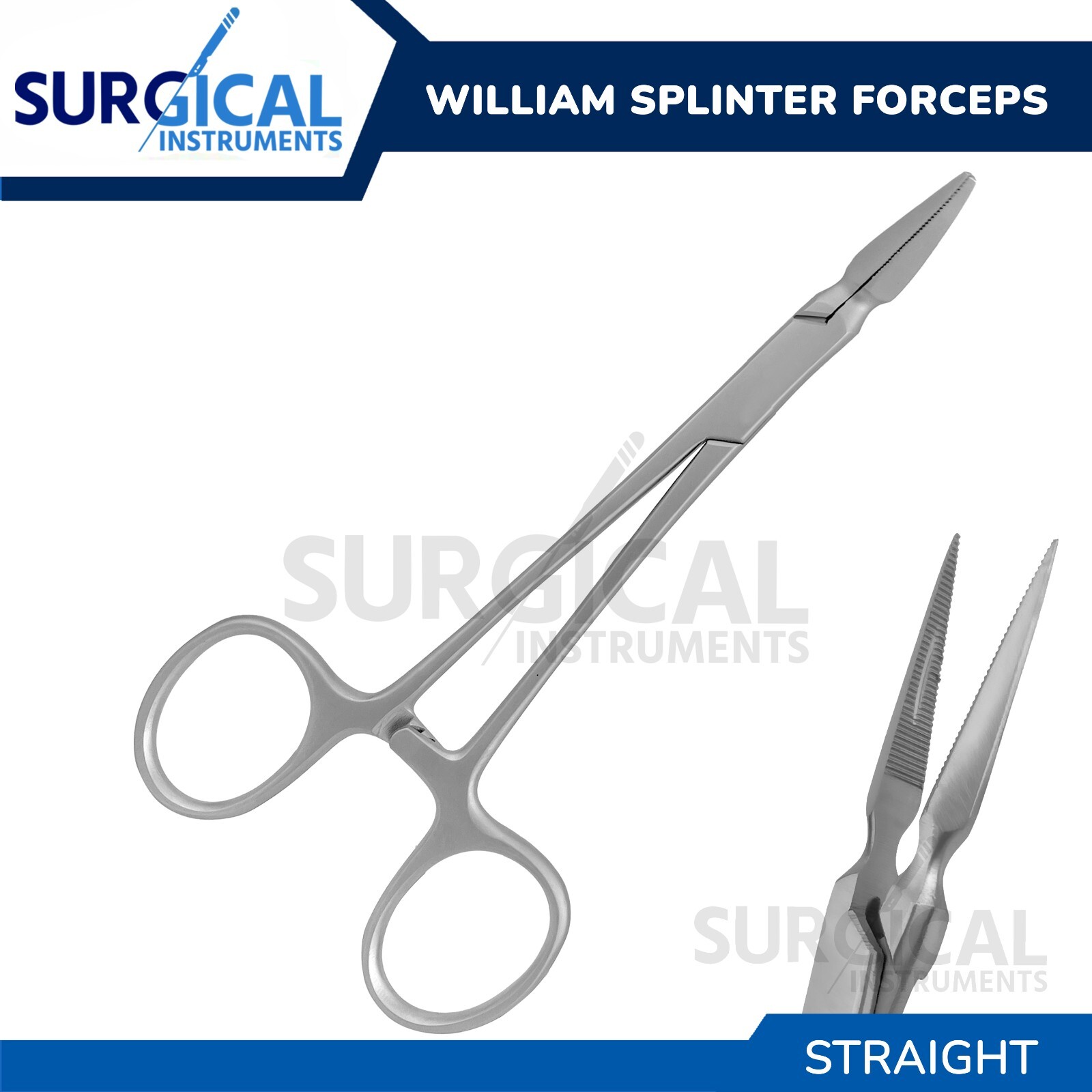 Stieglitz William Splinter Forceps, Straight, 5.50" Stainless Steel German Grade