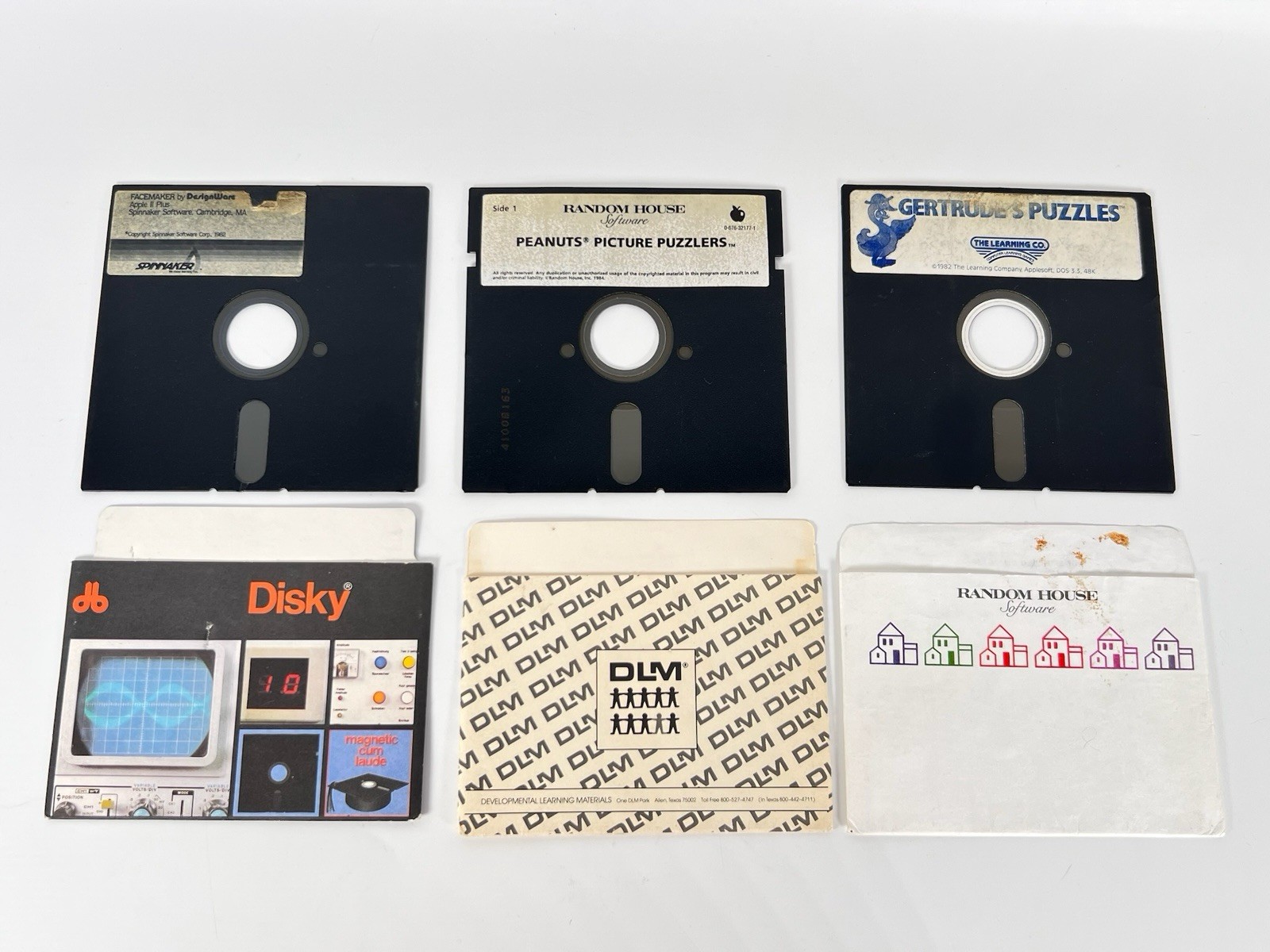 Vintage Lot 12 Floppy Disk Games & Programs Computer (Untested) Applesoft5.25