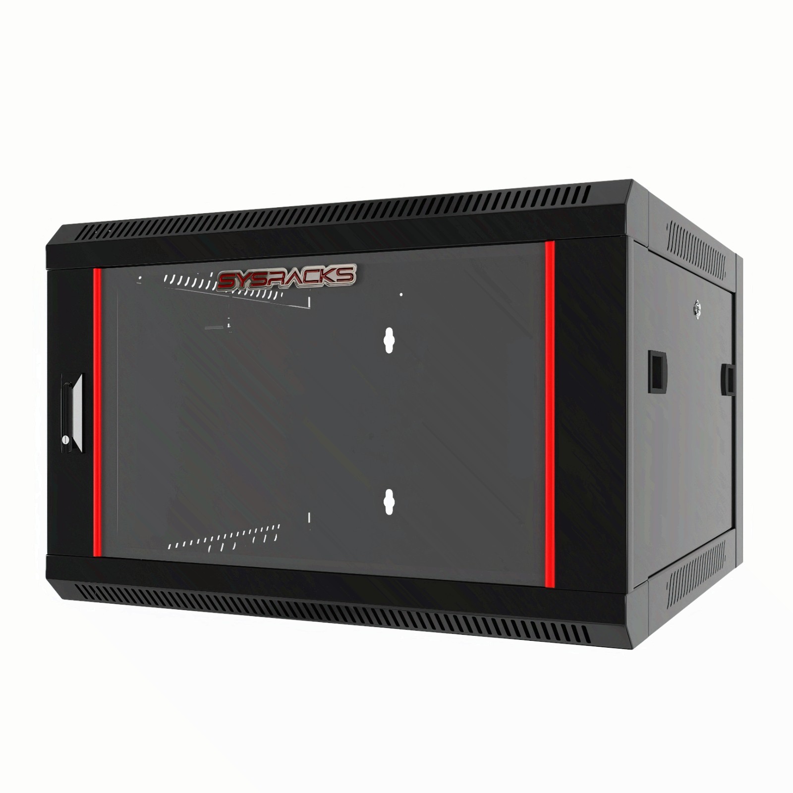 Sysracks 6U Wall Mount Network Rack Cabinet 24" Deep 19" Glass Door
