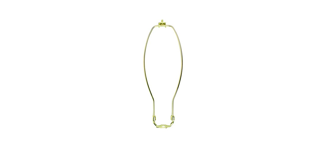 Jandorf 60123 Lamp Harp, 12 in L, Polished Brass Fixture