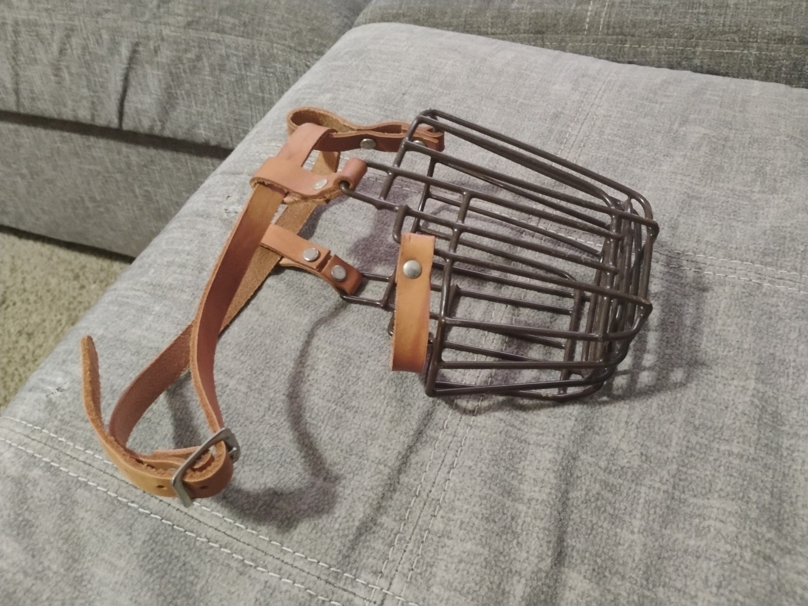 Steel And Leather Dog Muzzle Size 8