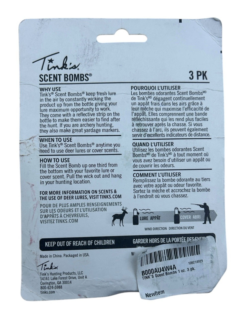 Tinks Scent Bombs 1 oz. 3 pk. New