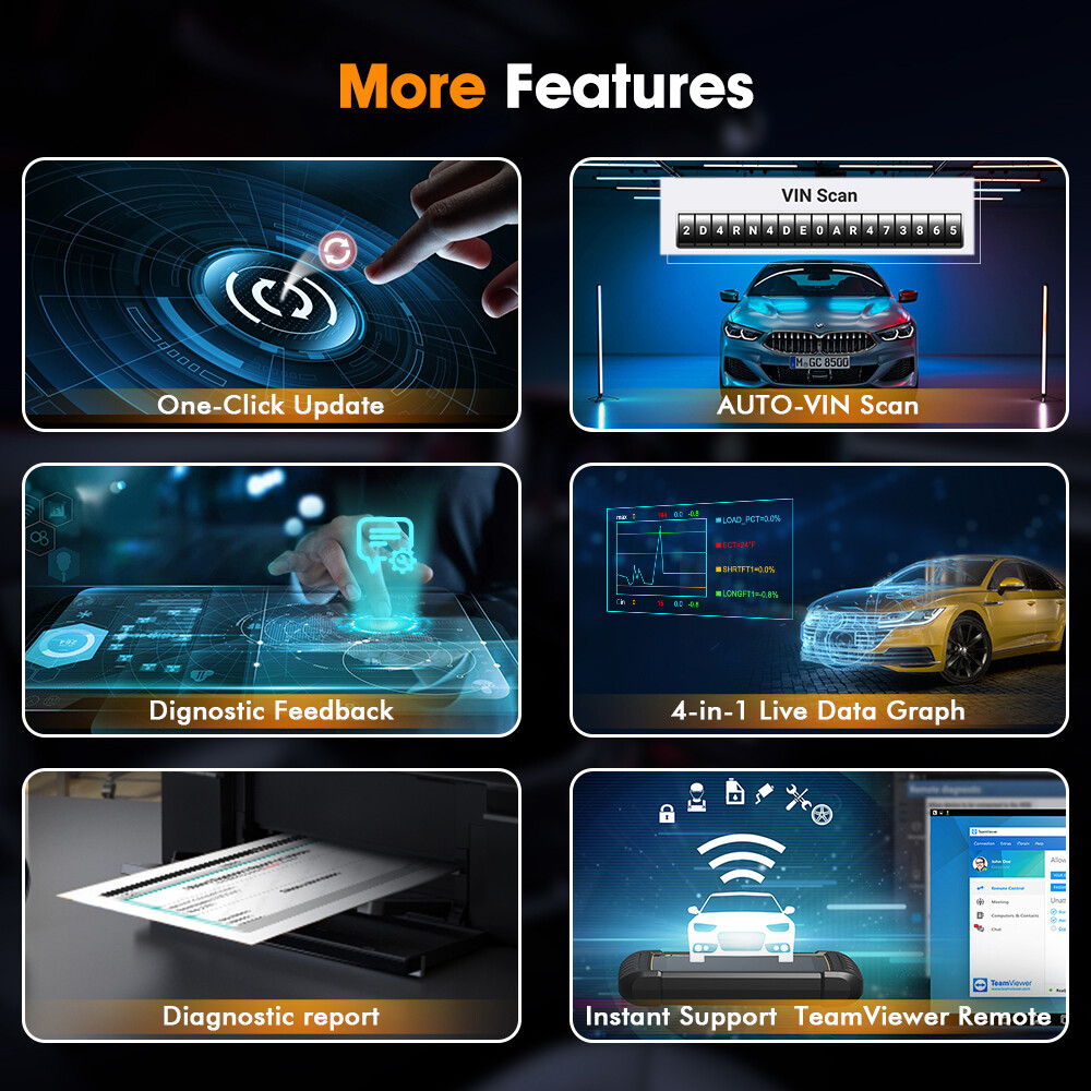 Ancel FX8000 Automotive Car Diagnostic Tool OBD2 Scanner All System Code Reader