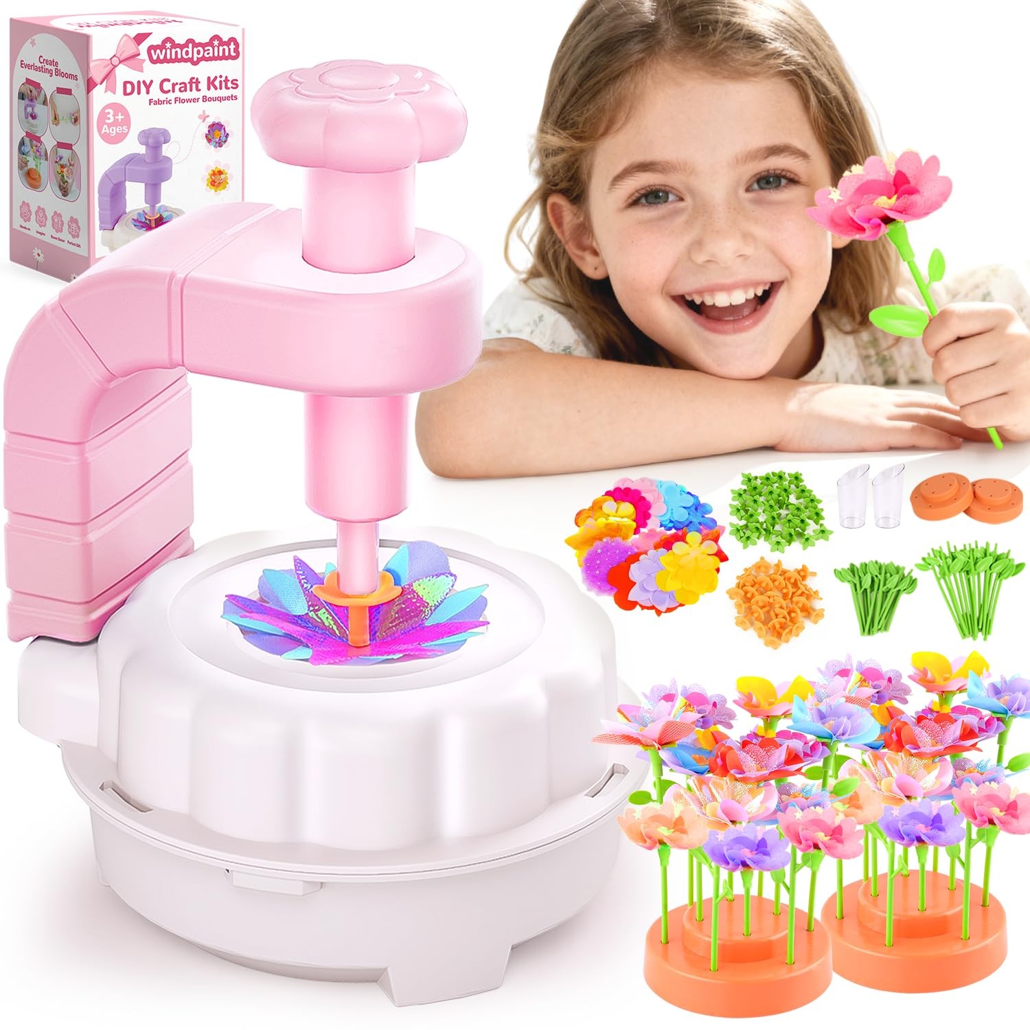 Arts and Crafts for , DIY Fabric Flower Bouquet Craft Kits for Toys, Educatio...