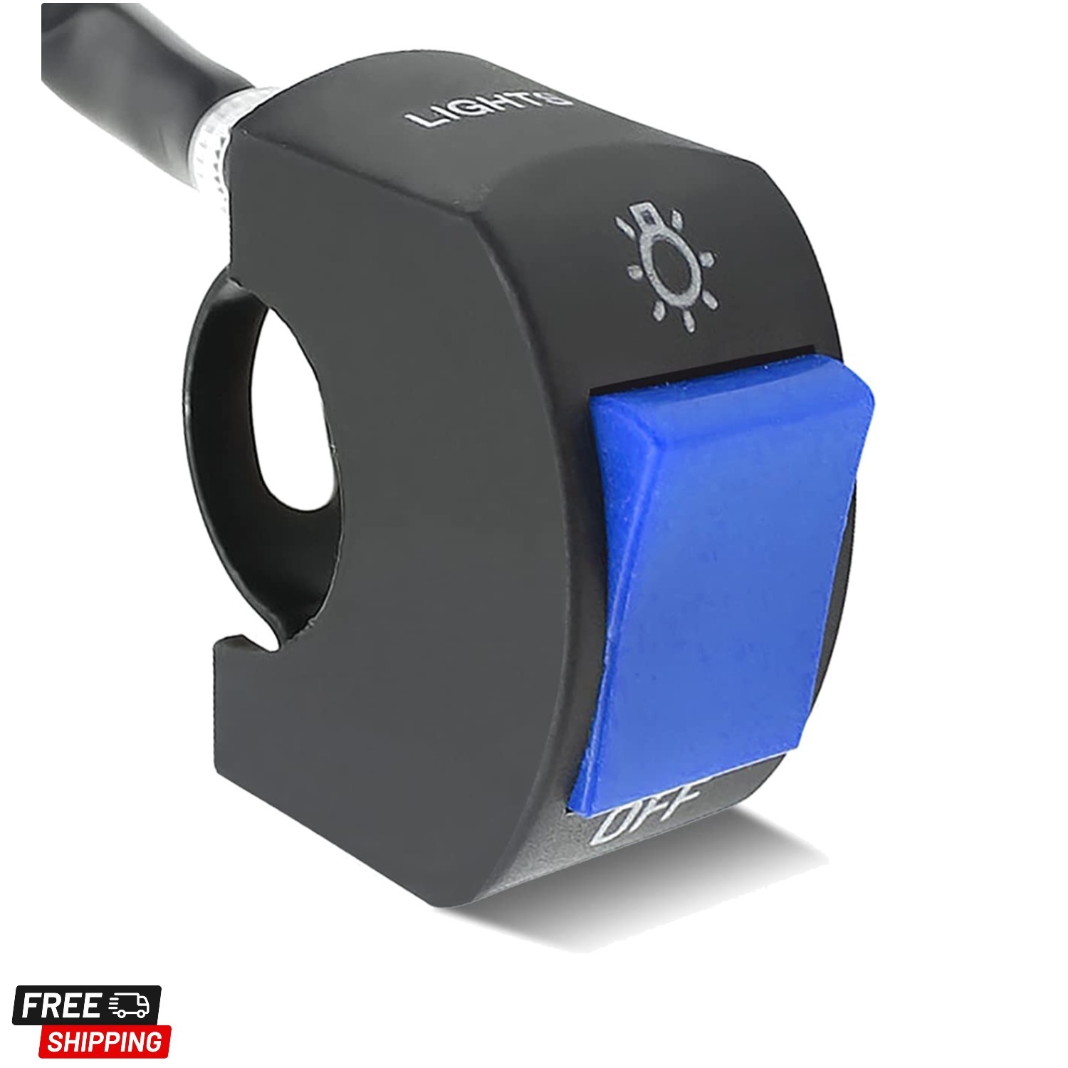 1 Piece Motorcycle Headlight Switch Handlebar Toggle Switch with On Off Push ...