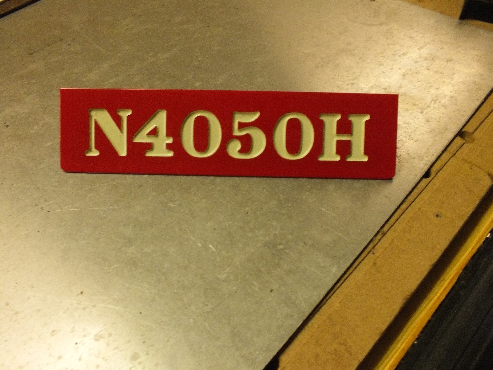 Aircraft Wheel Chocks  with Engraved "N" number 1.5" X 1.5" X 7"