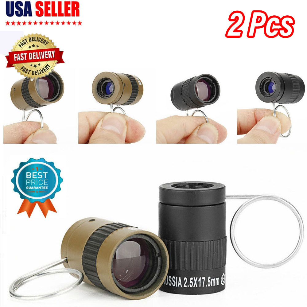 2Pcs Tactical mini finger Monocular Armored Telescope 17.5mm for Hunting/Camping