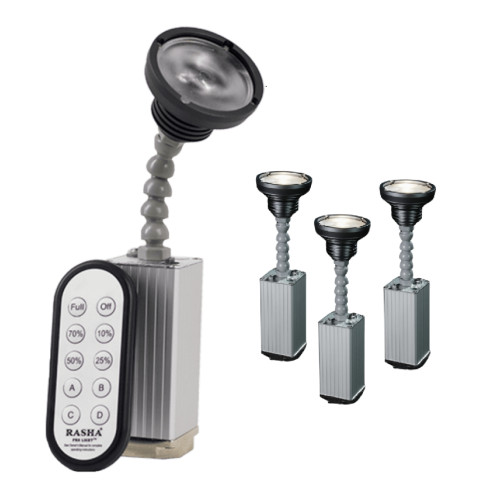 Rasha Bullet Pin Spot  (Pack of 4) | 10W Warm White LED with Zoom |