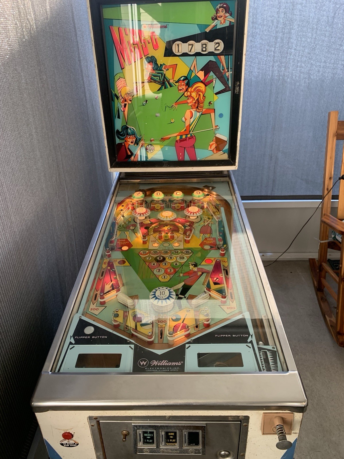 Williams Miss-O Original Pinball Machine Collectible Vintage Arcade Game Rare